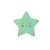 Világító műanyag csillag, éjjeli fény zöld