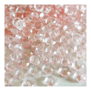   Csiszolt Kristály gyöngy Világos rózsaszín (8mm, Műanyag) 20g/csomag