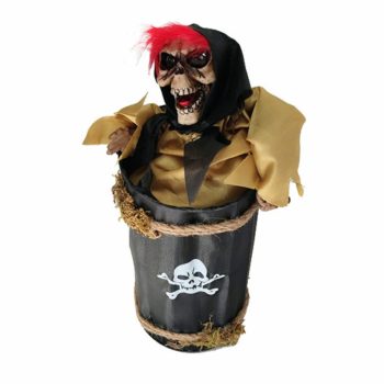   Halloween-i dekor, dobozból előbújó csontváz ijesztő hangokkal