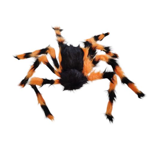 Halloween-i óriás pók fekete- narancs színben