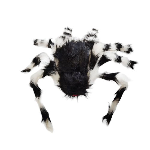 Halloween-i óriás pók fekete- fehér színben