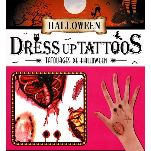 Halloween-i test tetoválás  - Sebek, harapások