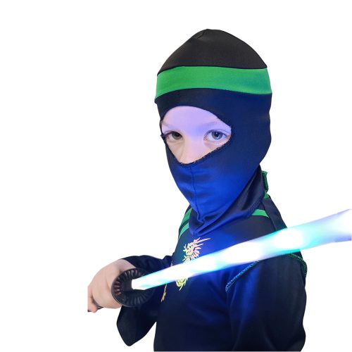 Ninja jelmez szett, fénykarddal L-es méret 6-8 év