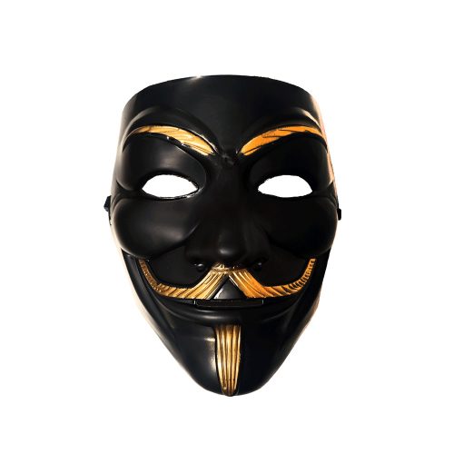 Fekete Anonymus maszk- Guy Fawkes maszk