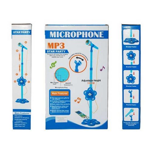 MP3 lejátszós Karaoke Mikrofon állvánnyal - 110 cm magas