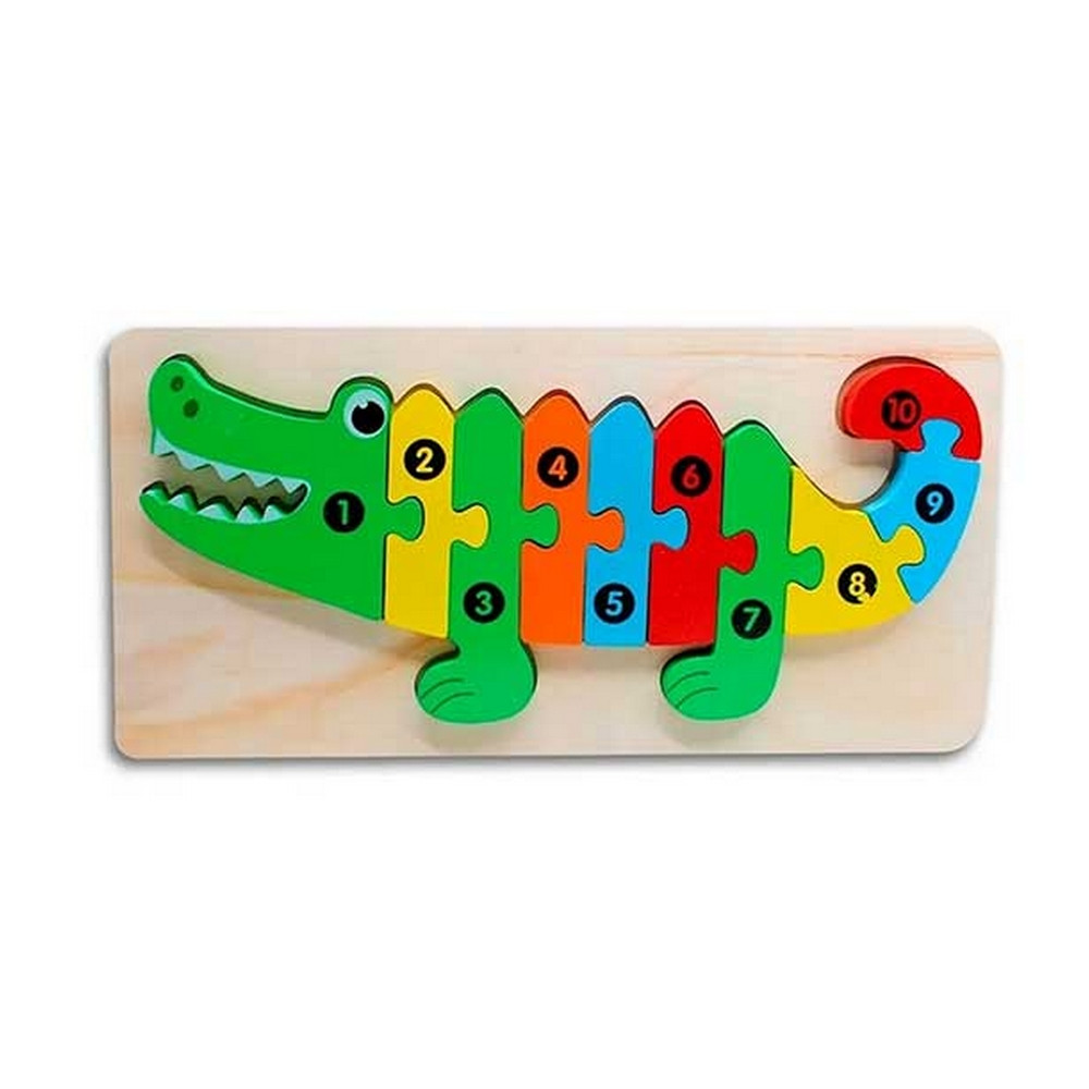 Goki Pocket Puzzle – Set Mit Krokodil & Clown, Je 23–24 Cm, Aus Holz, Für Kinder Ab 3 Jahren