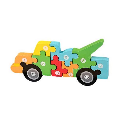 Montessori 3D fa kirakós, puzzle Vontatóautó
