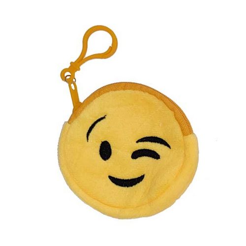 Emoji plüss pénztárca kacsintós