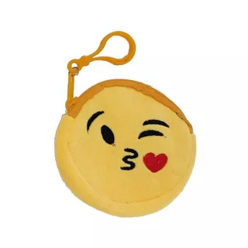 Emoji plüss pénztárca puszi