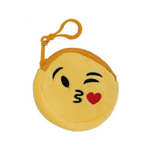 Emoji plüss pénztárca puszi