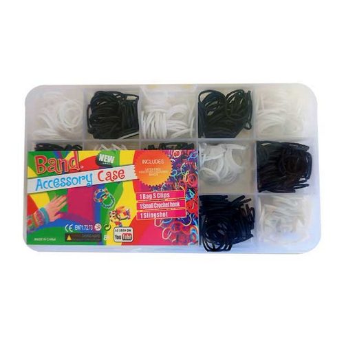 Loom gumi karkötő készítő szett fekete-fehér gumikkal
