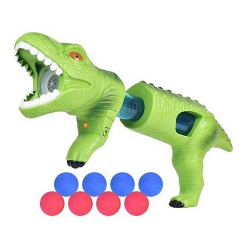Dinoszaurusz formájú labda kilövő játék Zöld