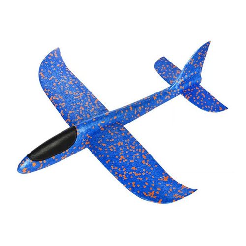 Játék hungarocell repülőgép kék 47 cm