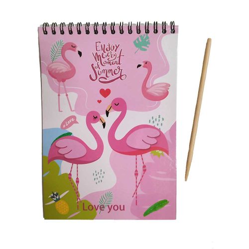 Flamingó Scratch képkarcoló A5-ös méret