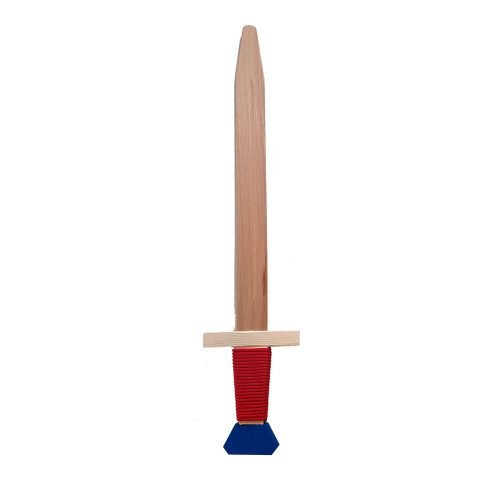 Fa lovagi kard piros markolattal 59 cm