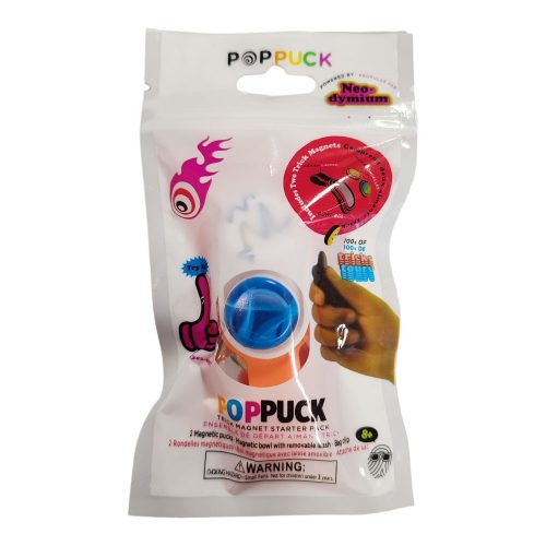 Pop Puck stresszoldó játék 2 mágnessel és kulcstartóval, PopPuck narancs
