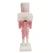 Karácsonyi Diótörő Figura, rózsaszín őr dobbal 25,5 cm