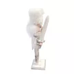 Karácsonyi Diótörő Figura, ezüst őr karddal 18 cm