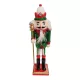Karácsonyi Diótörő csillámos Figura bottal 18 cm