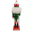 Karácsonyi Diótörő csillámos Figura bottal 18 cm