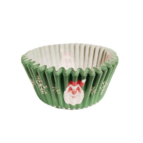 Karácsonyi muffin papír 11 cm, 100db, mikulás