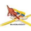 Interaktív dinoszaurusz kilövő pálya, hangeffekttel + 1 kisautó