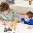 Montessori matematikai szorzó tábla, fából