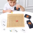 Montessori matematikai szorzó tábla, fából