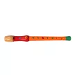 Fa mintás furulya 32 cm narancs-piros