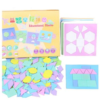 Tangram kirakó, geometriai alakzatok játék 210 részes