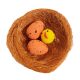 Húsvéti dekor barna kosár kiscsibével 10 cm