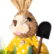 Húsvéti szalma nyuszi répával, ásóval 35 cm