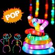Fidget Pop Csövek LED világítós Szenzoros Játék, többszínű, 6 db-os