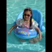 Beülős Baba úszógumi napfénytetővel Robot 70 cm