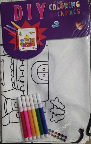 DIY Színezhető Tornazsák – Kastély Mintával