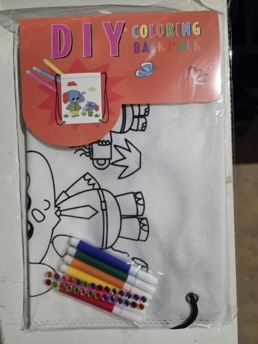 DIY Színezhető Tornazsák – Elefántos Mintával
