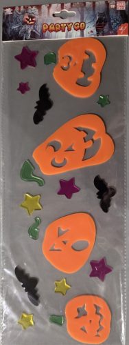 Halloween tök formájú gél matrica