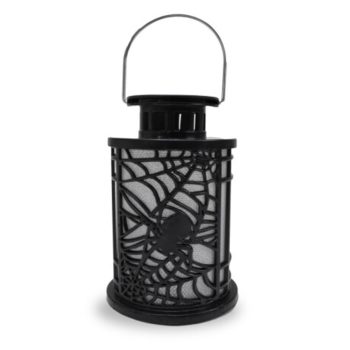 Pókhálós Halloween Lámpás –Fekete