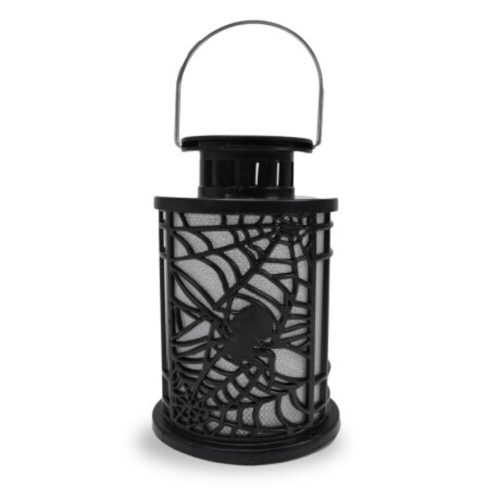 Pókhálós Halloween Lámpás –Fekete