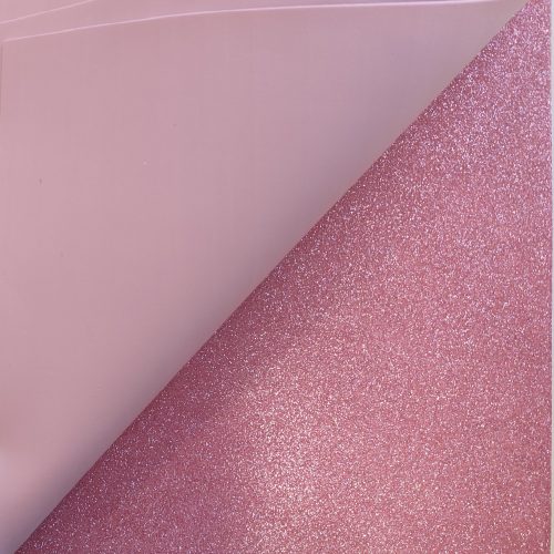 Csillámos Rózsaszín Dekorgumi 60x40-es 2mm