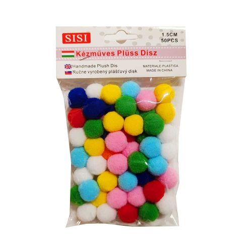 Pom-Pom színes mix 1,5 cm-es 50db/csomag