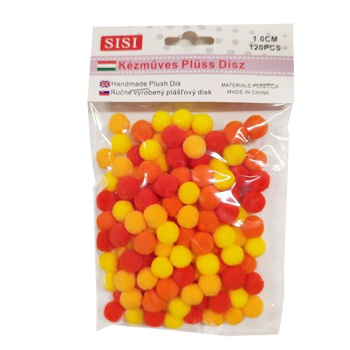 Pom-Pom Vegyes sárga 1 cm-es 120db/csomag