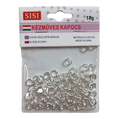 Összekötő karika Ø 6 mm, 20g Platina