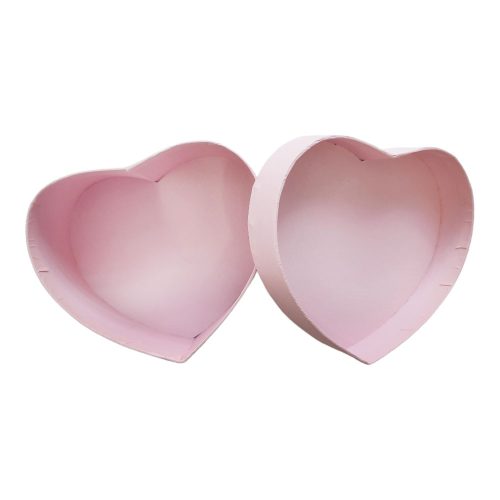  Szív alakú ajándékdoboz, ékszertartó doboz 11 x 5,5 cm - Rózsaszín