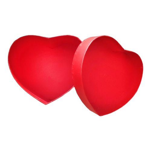  Szív alakú ajándékdoboz, ékszertartó doboz 11 x 5,5 cm - Piros