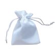 Ékszertartó zsinóros szövet zsák 9x12 cm fehér