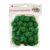 Pom-Pom csillogó zöld 2 cm-es 30 db/csomag
