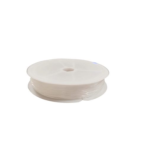 Fehér szilikon 1 mm elasztikus/gumis gyöngyfűző damil 4 méter