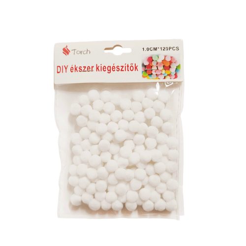 Pom-Pom Fehér 1 cm-es 120db/csomag