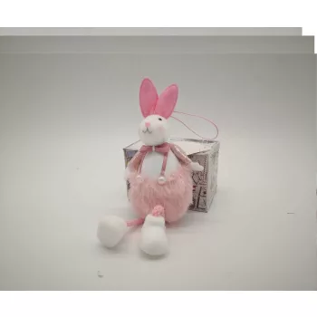 Húvéti Nyuszi logólábakkal világos rózsaszín 22cm